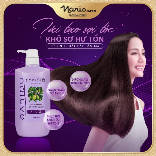 Dầu xả Naris Natuve Mild Hair Rinse 650ml