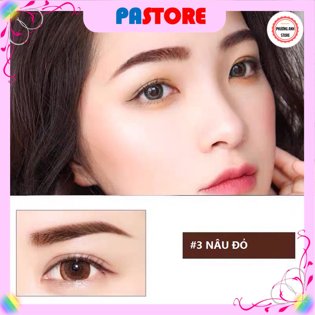 ⚡BÁN LỖ XIN 5 SAO⚡ Bút kẻ lông mày, kẻ chân mày phẩy sợi 4D bền màu lâu trôi chống nước PASTORE