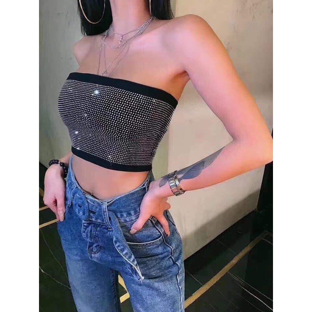 ÁO QUÂY NGỰC ĐÍNH ĐÁ SIÊU HÓT