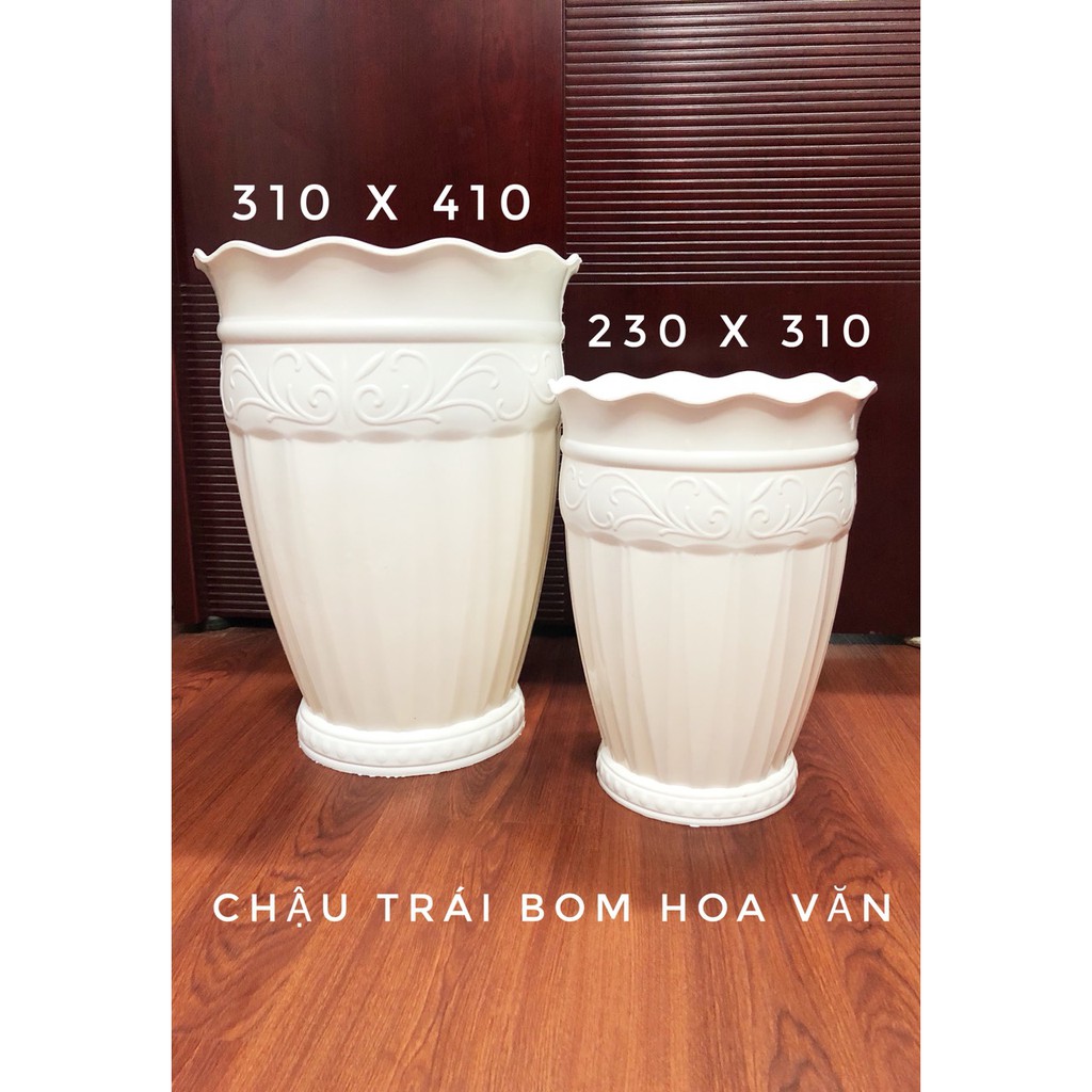 Chậu nhựa trái bom
