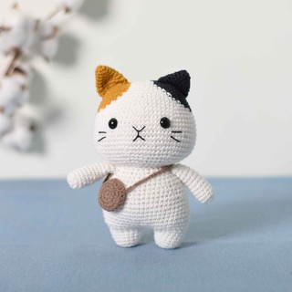 Mèo thú bông móc len - Mèo thú bông bằng len handmade tỉ mỉ, mềm mại, an toàn cho bé