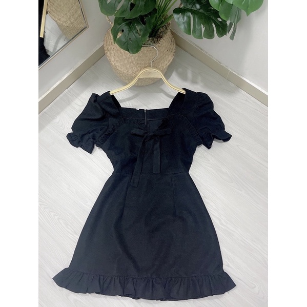 ĐẦM nơ ngực 3 màu đơn giản h45