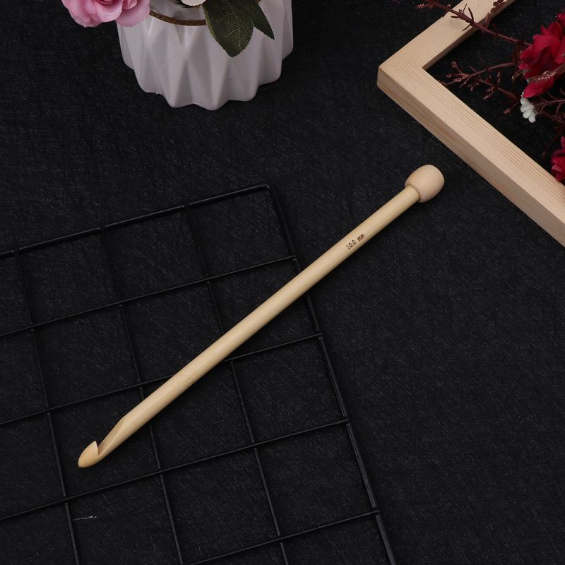 Bộ 12 Móc Đan Len Thủ Công Bằng Tre 9.8in