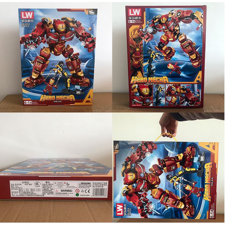 Lego Ninjago Avengers Iron Man  ❤️ 568 Mảnh Ghép ❤️ Bộ Lego Ninjago Xếp Hình Siêu Robot Người Sắt