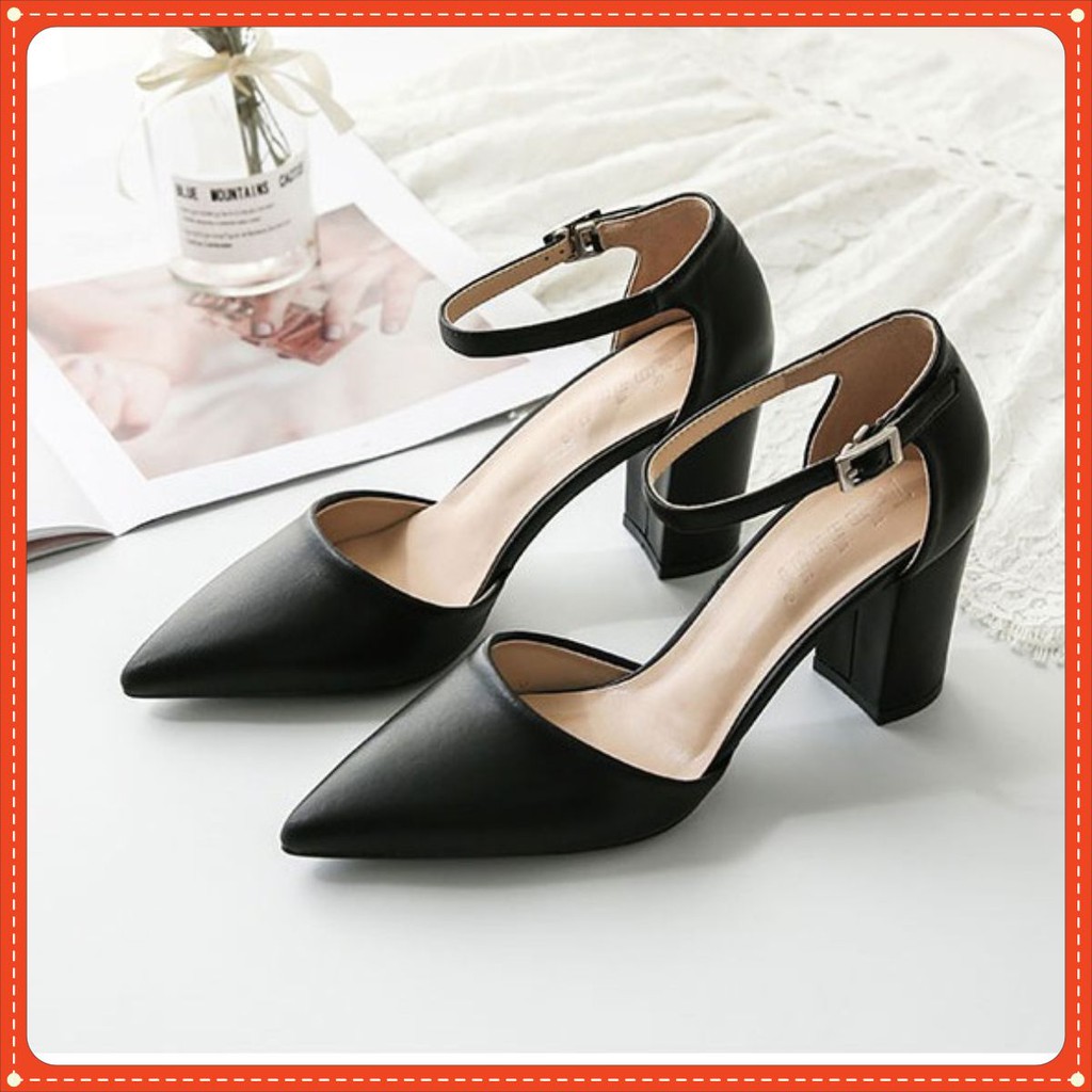 Giày cao gót nữ 5cm TTC16 đế vuông siêu tôn dáng
