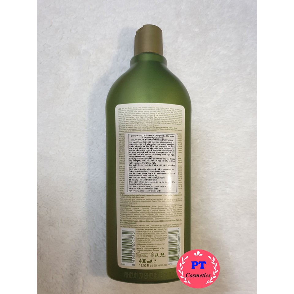 Dầu Gội Ngăn Ngừa Gàu DaLan d'Olive Nourishing Shampoo Anti Dandruff 400ml