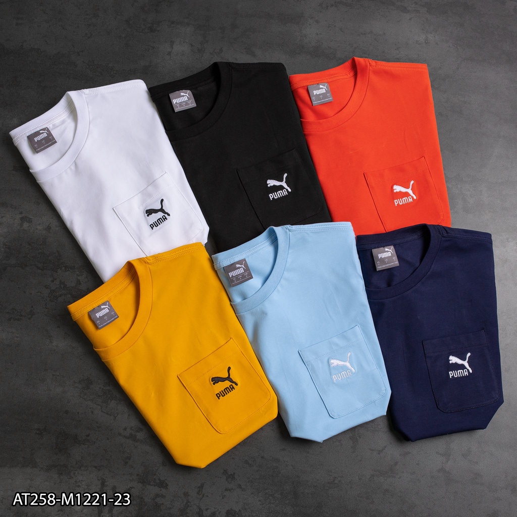 Áo thun P.U.M.A có túi 100% Cotton AT258 - áo thun nam