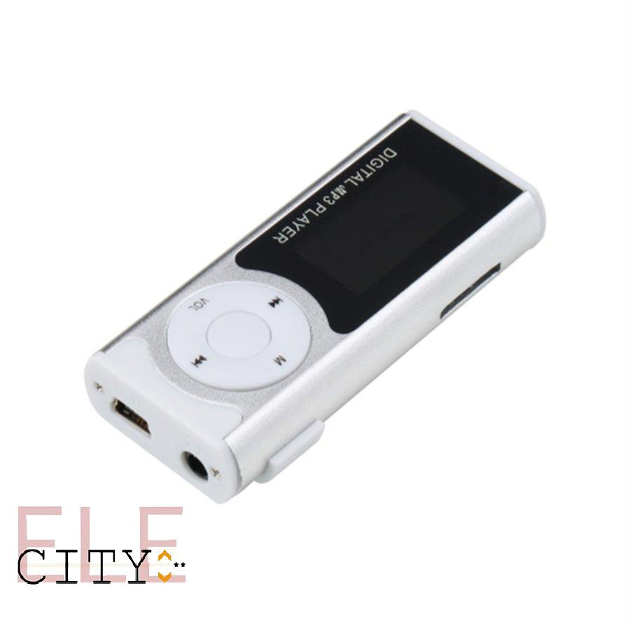 Máy Nghe Nhạc Mp3 Mini Màn Hình Lcd Hỗ Trợ Thẻ Tf 16gb Có Kẹp Tiện Dụng