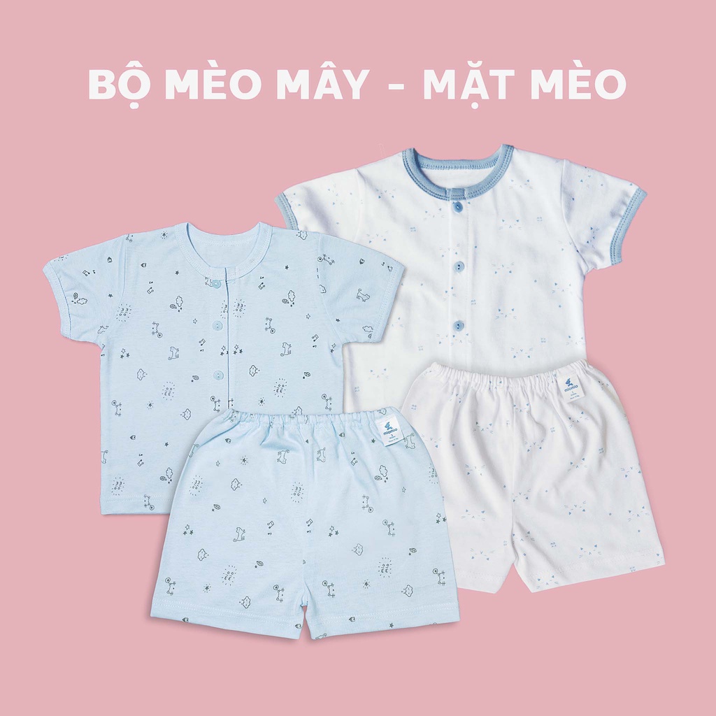 Combo 2 Bộ Quần Áo Cộc Sơ Sinh MIOMIO Cho Bé Trai, Bé Gái (Từ 0 - 24 Tháng), Vải Cotton