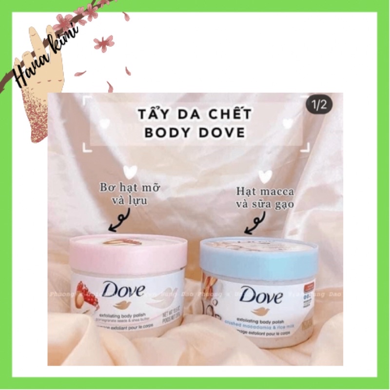 Tẩy da chết body Dove