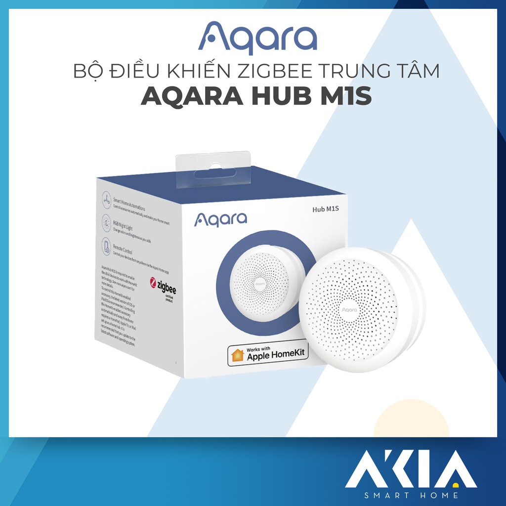 Aqara Hub M1S bản Quốc Tế HM1S-G01 - Bộ Trung Tâm Zigbee 3.0, Có Đèn và Loa Báo Động, Tương Thích Apple HomeKit