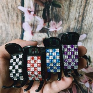 Bộ 2 kẹp quắp tóc đính hạt đá
