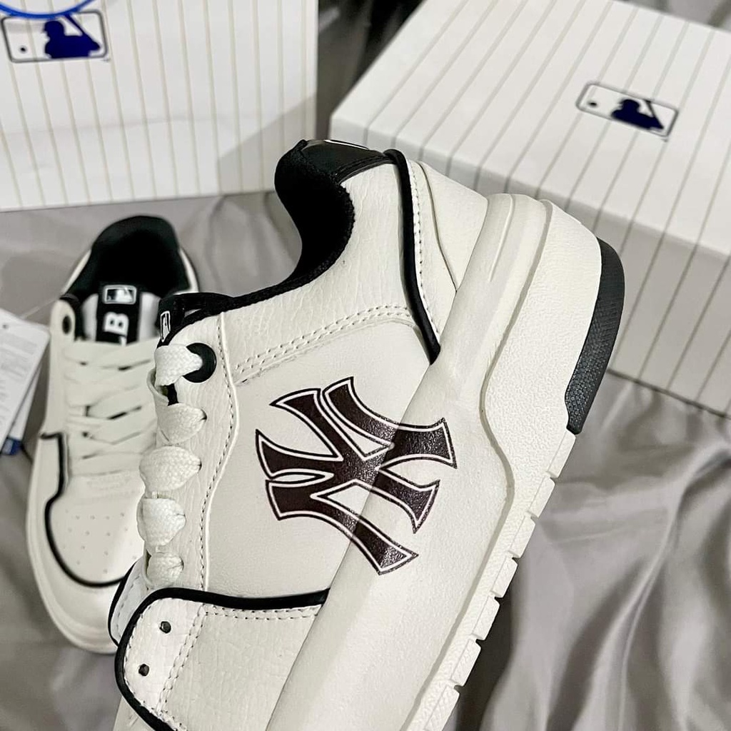 Giày MLB Chunky Liner New York Yankees ‘White Black’ nam nữ , giày M.L.B NY cao cấp size 36_43