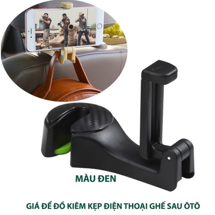 Móc treo đồ đa năng, giá đỡ điện thoại gắn lưng ghế ô tô,móc treo quần áo trên xe ô tô | BigBuy360 - bigbuy360.vn