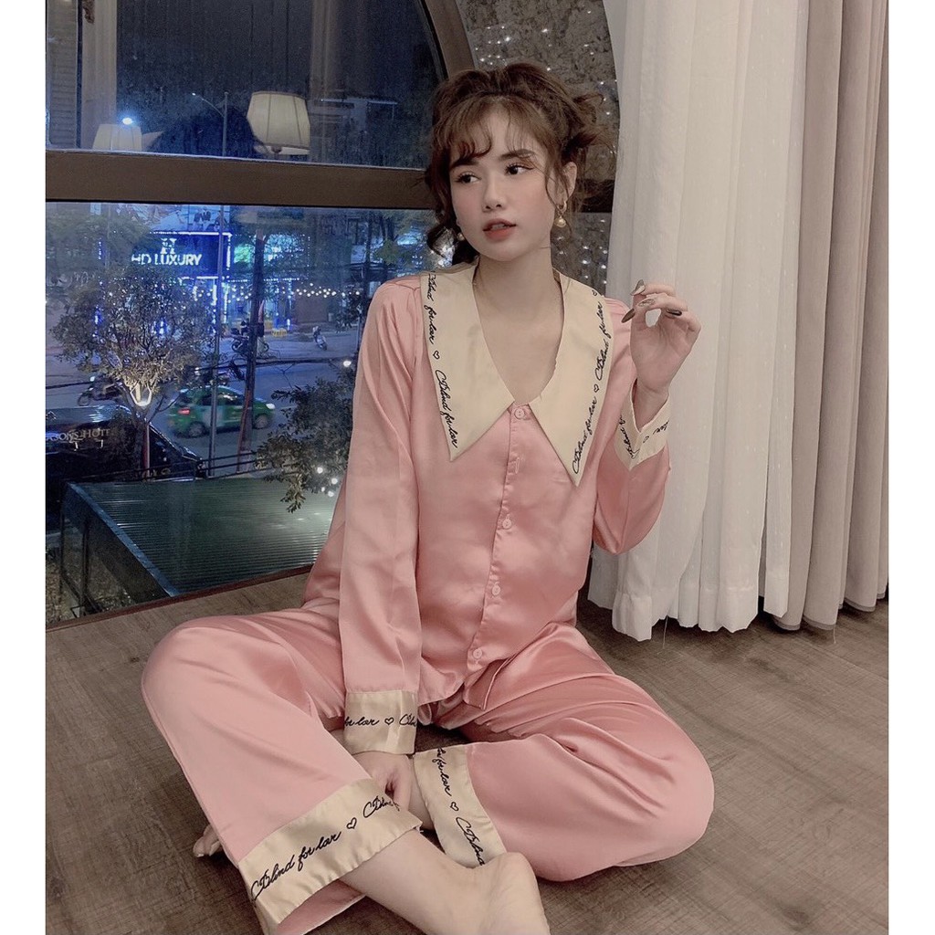 Đồ Bộ Pijama - Bộ Lụa Satin Tay Dài Siêu Hot [cao cấp - hàng chuẩn đẹp] | BigBuy360 - bigbuy360.vn