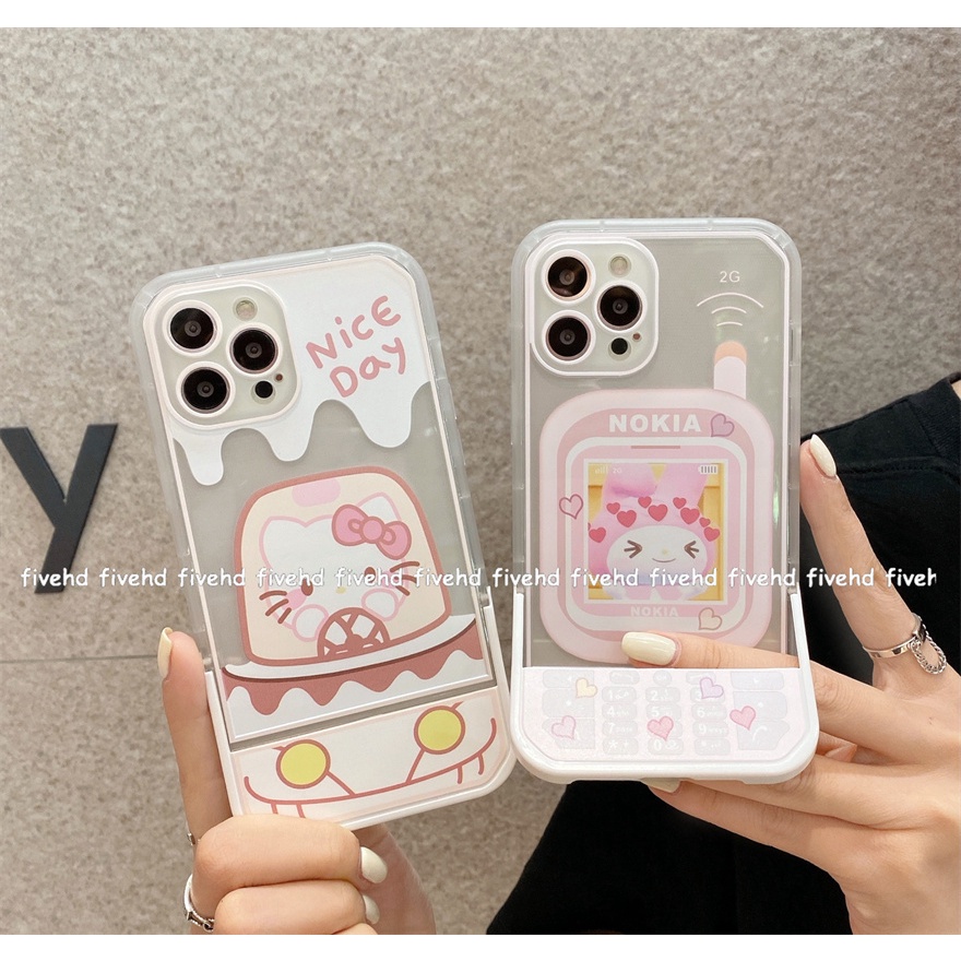 Ốp Điện Thoại Silicone Mềm Họa Tiết Hello Kitty Đáng Yêu Cho iPhone 13 12 11 Pro Max SE2020 X XR XS 7 8 6 6s Plus