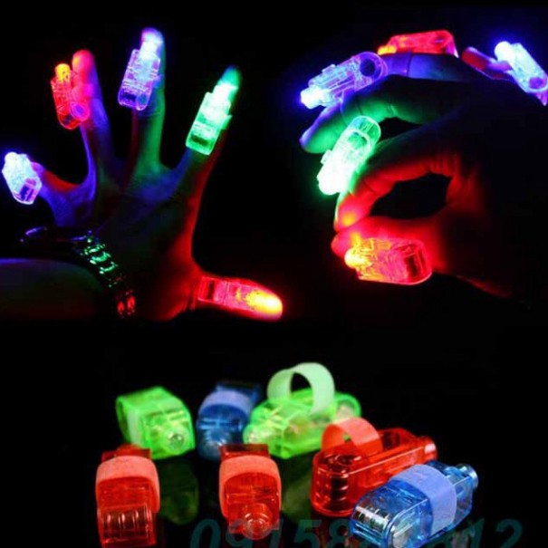 Ngón tay phát sáng Led Finger-Nhẫn Đeo Ngón Tay sở hữu Đèn Led Phát Sáng Độc Đáo vòng đèn LED laser phát sáng gắn trên