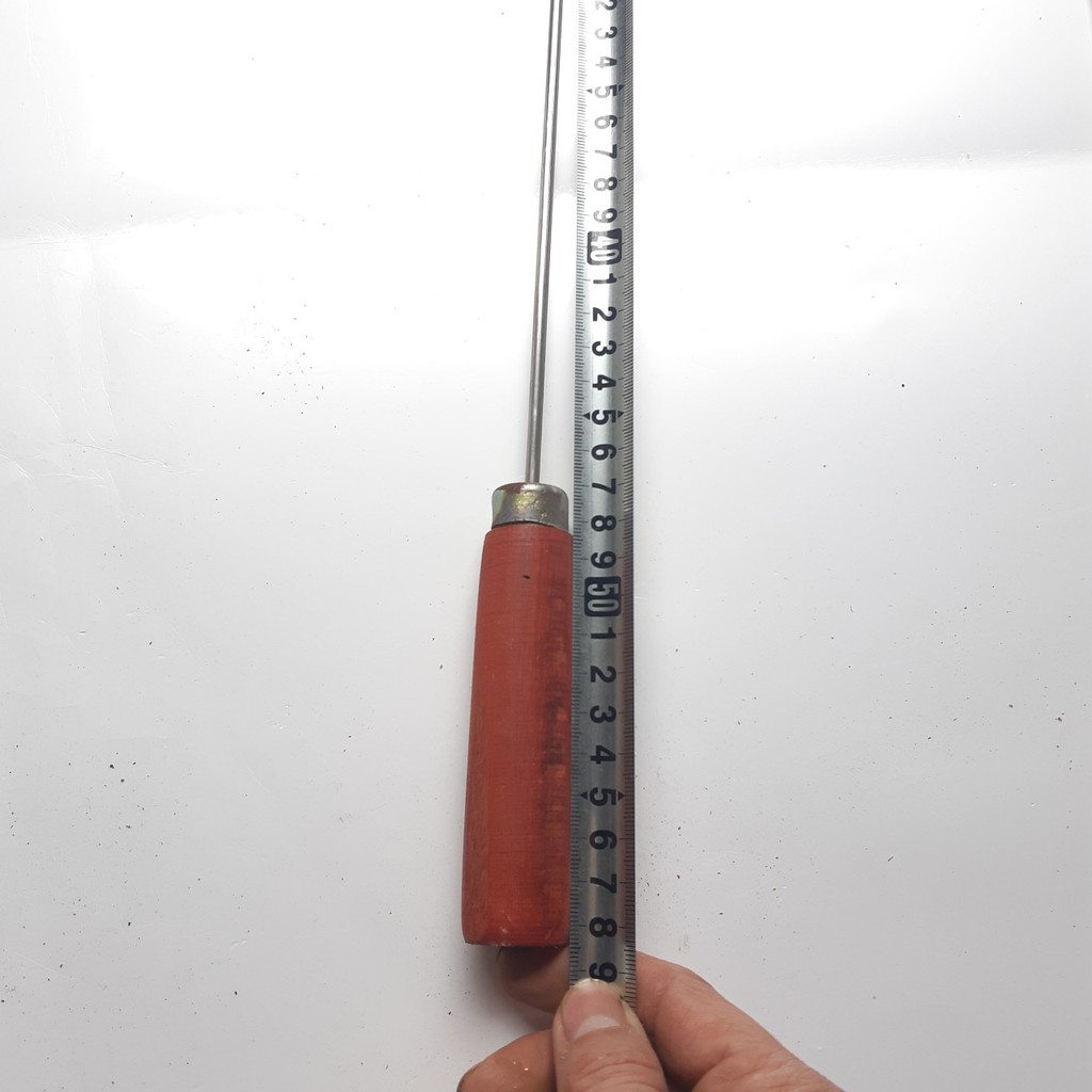 Combo 5 xiên nướng thịt inox 60cmx4mm chuôi gỗ - MITUHOME