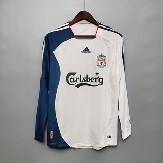 06-07 Liverpool Away Long Tay áo bóng đá Retro Jersey