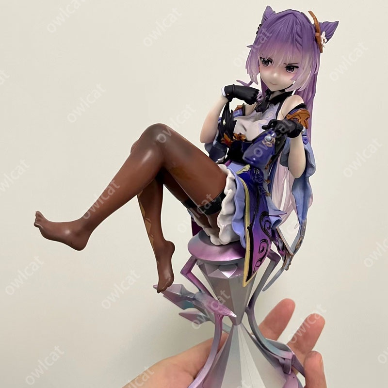 Mô Hình Nhân Vật Genshin Impact Keqing  1/7 Size 21cm Cat Girl Piercing Thunderbolt Yuheng of the Liyue Qixing Packed in Box Model Catgirl Figure