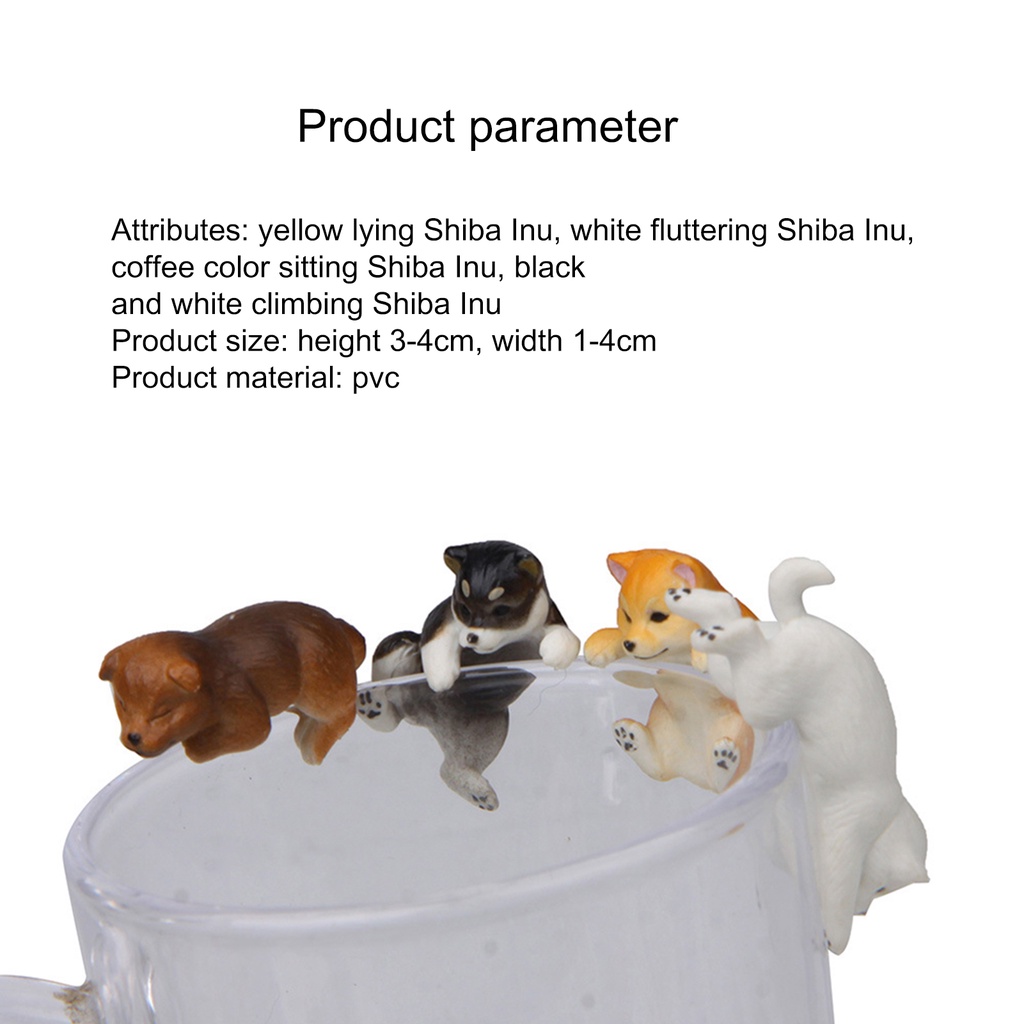 Mô Hình Chú Chó Shiba Mini Trang Trí Tiểu Cảnh Dễ Thương