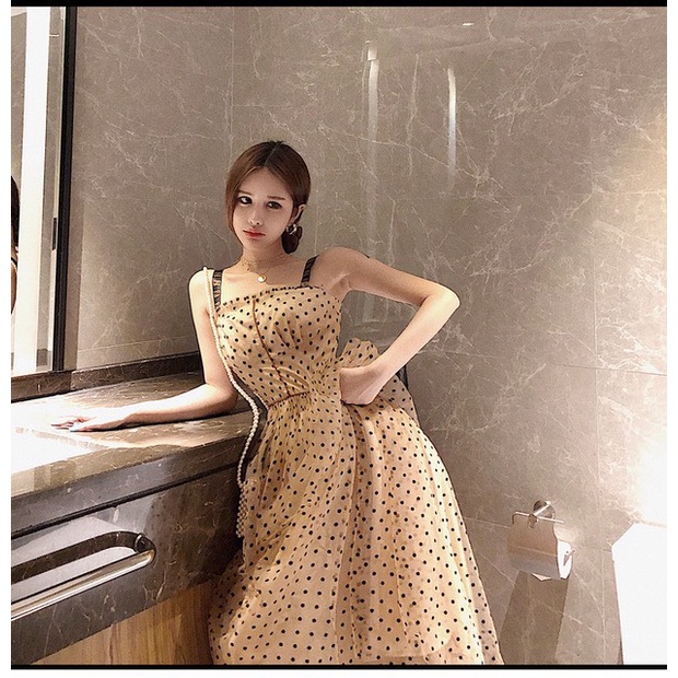 (FREE SHIP) ĐẦM LƯỚI BI HAI DÂY CỰC HOT XINH NHƯ CÔNG CHÚA HHP