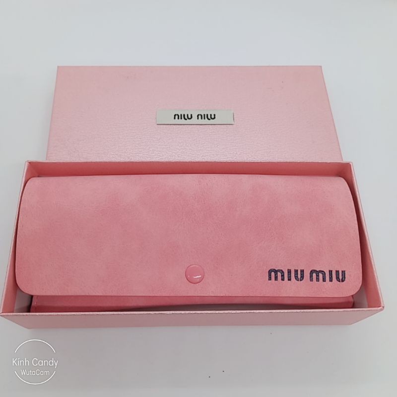 Ví da Miu miu đựng kính xinh xắn - Tiệm kính Candy