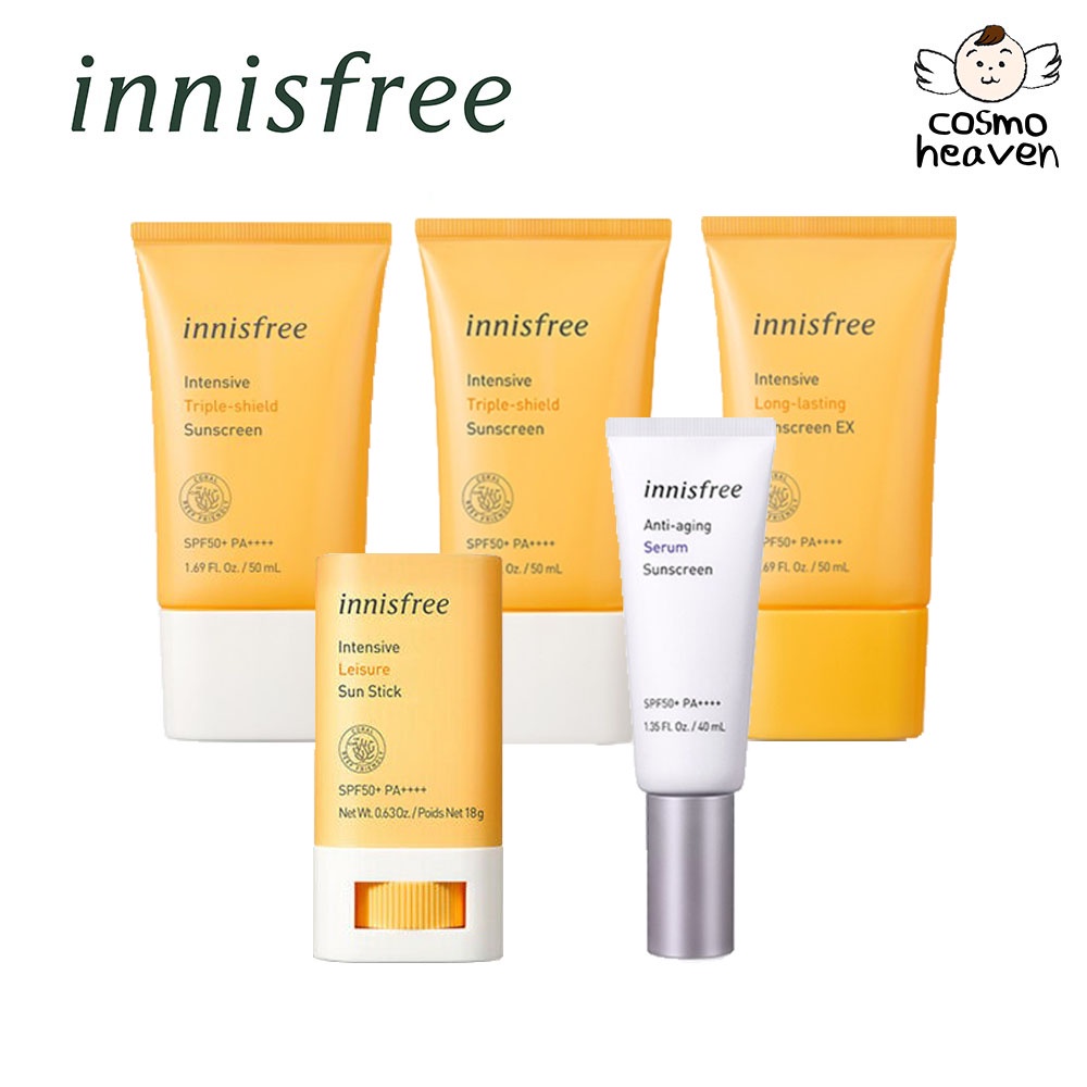 Kem chống nắng serum chống lão hóa/ lâu trôi/ không bã nhờn/ chuyên sâu Innisfree cho da nhạy cảm