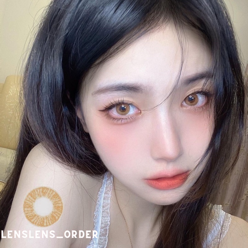 Kính Áp Tròng Lens Mắt Nâu Tây Sáng Đủ Độ Cận [Vui Lòng Đặt 2 Chiếc]m