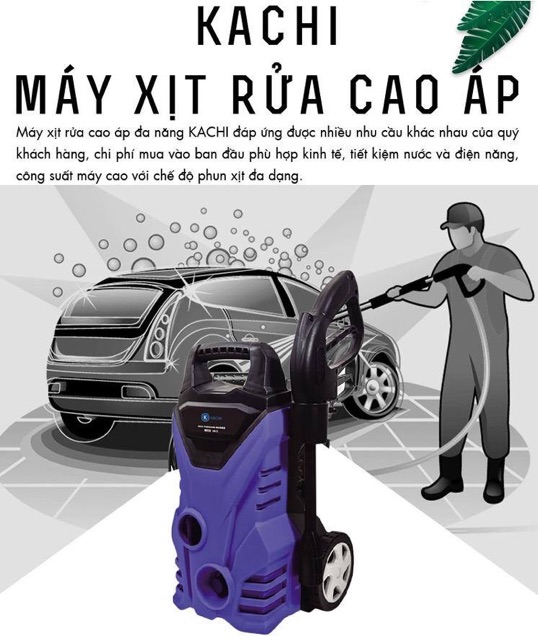 Máy xịt rửa xe cao áp Kachi