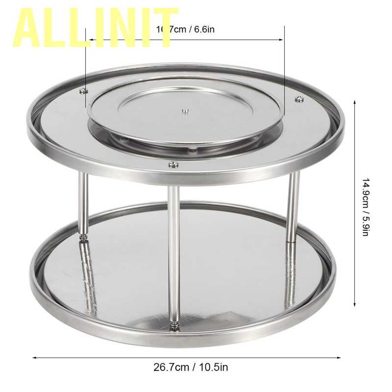 Kệ Để Gia Vị Hai Tầng Bằng Thép Không Gỉ