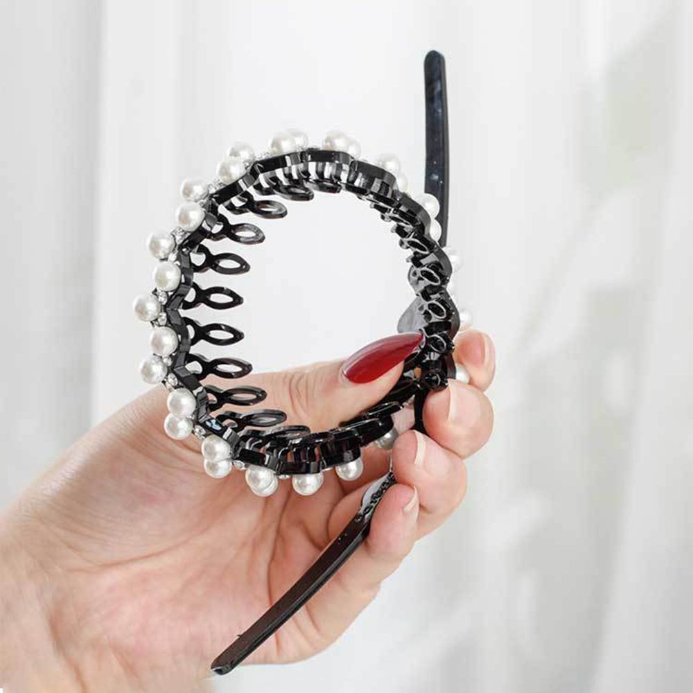 Băng đô cài tóc đính hoa ngọc trai giả chống trượt phong cách Hàn Quốc dễ thương cho nữ BACK2LIFE