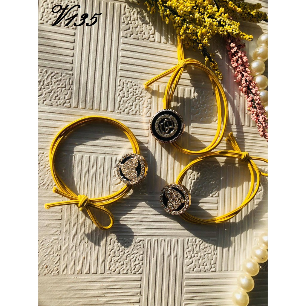 Dây buộc tóc đính giả đá siêu xinh cho nữ