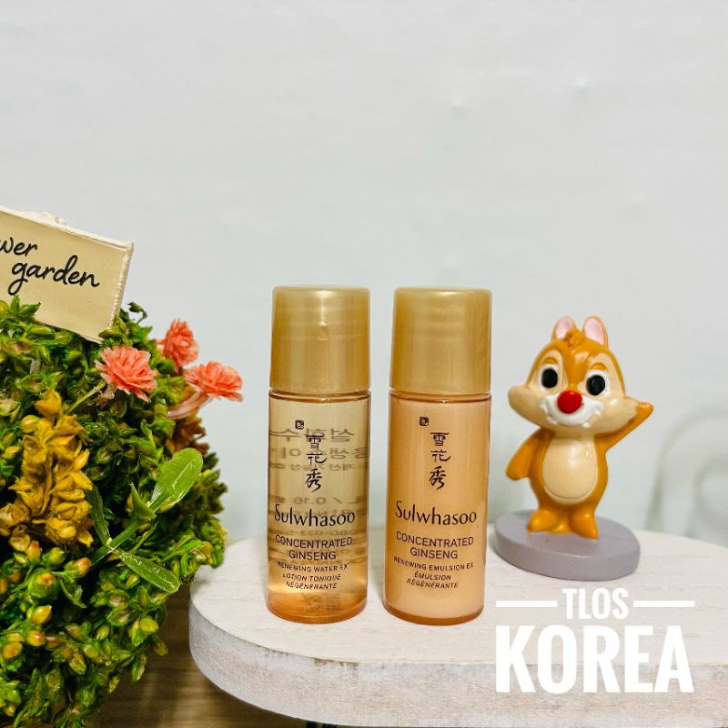 Sulwhasoo Nước Hoa Hồng Sữa Dưỡng Nhân Sâm Chống Lão Hóa Mini Sulwhasoo Concentrated Ginseng Renewing Water/Emulsion 5ml