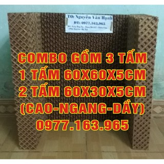 Bộ 3 tấm làm mát: 1 tấm khổ 60x60x5cm + 2 tấm khổ 60x30x5cm