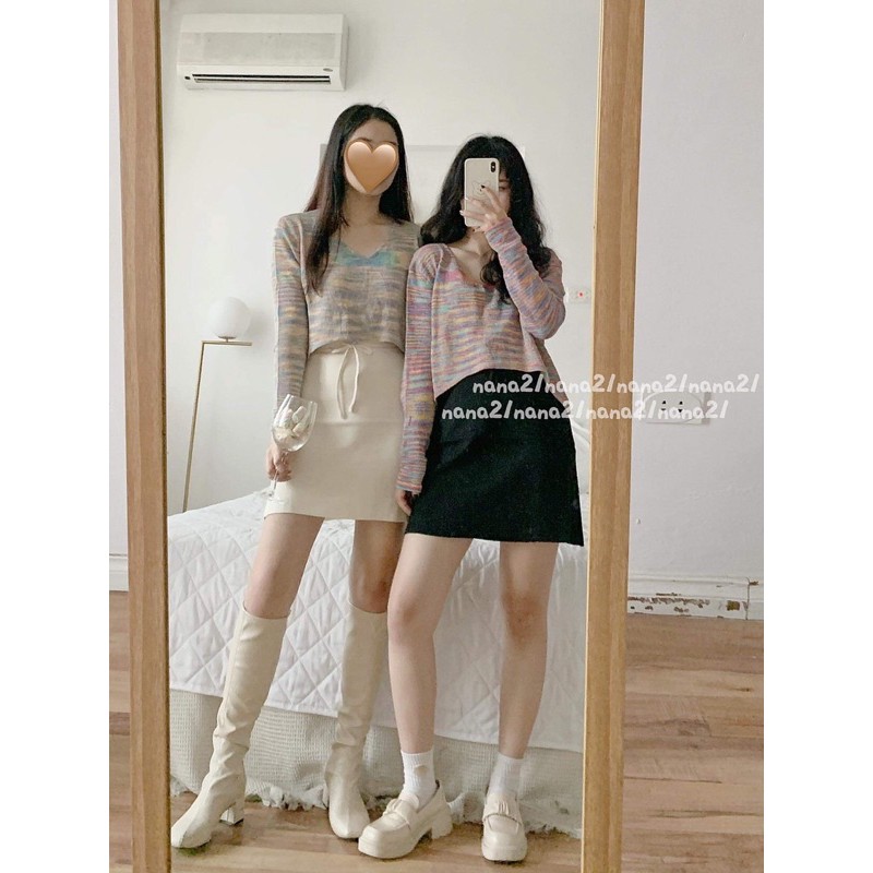 Áo croptop cầu vồng
