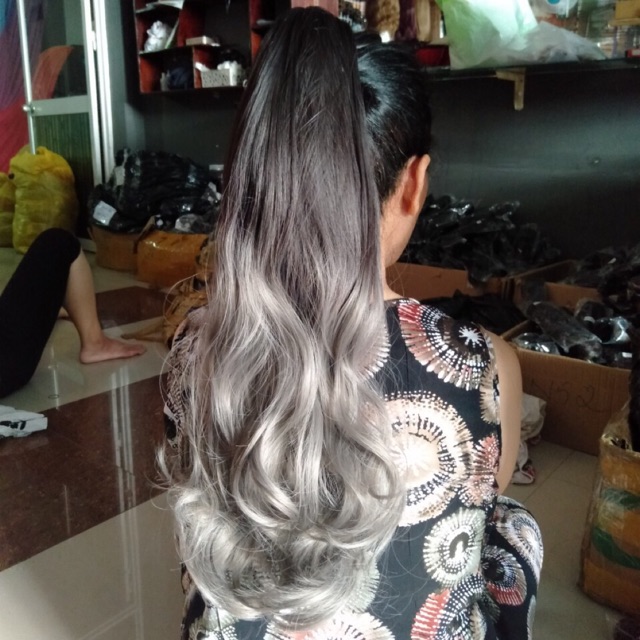 Ngoặm tóc giả omber khói🥰❤️freeship