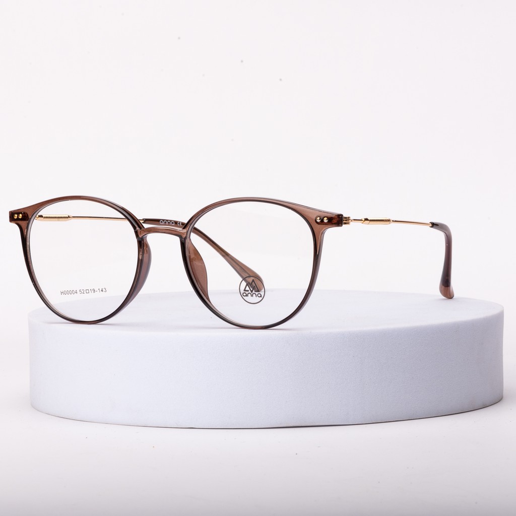 Gọng kính chính hãng ANNA thiết kế dáng tròn kết hợp kim loại và nhựa ANA0004 | BigBuy360 - bigbuy360.vn