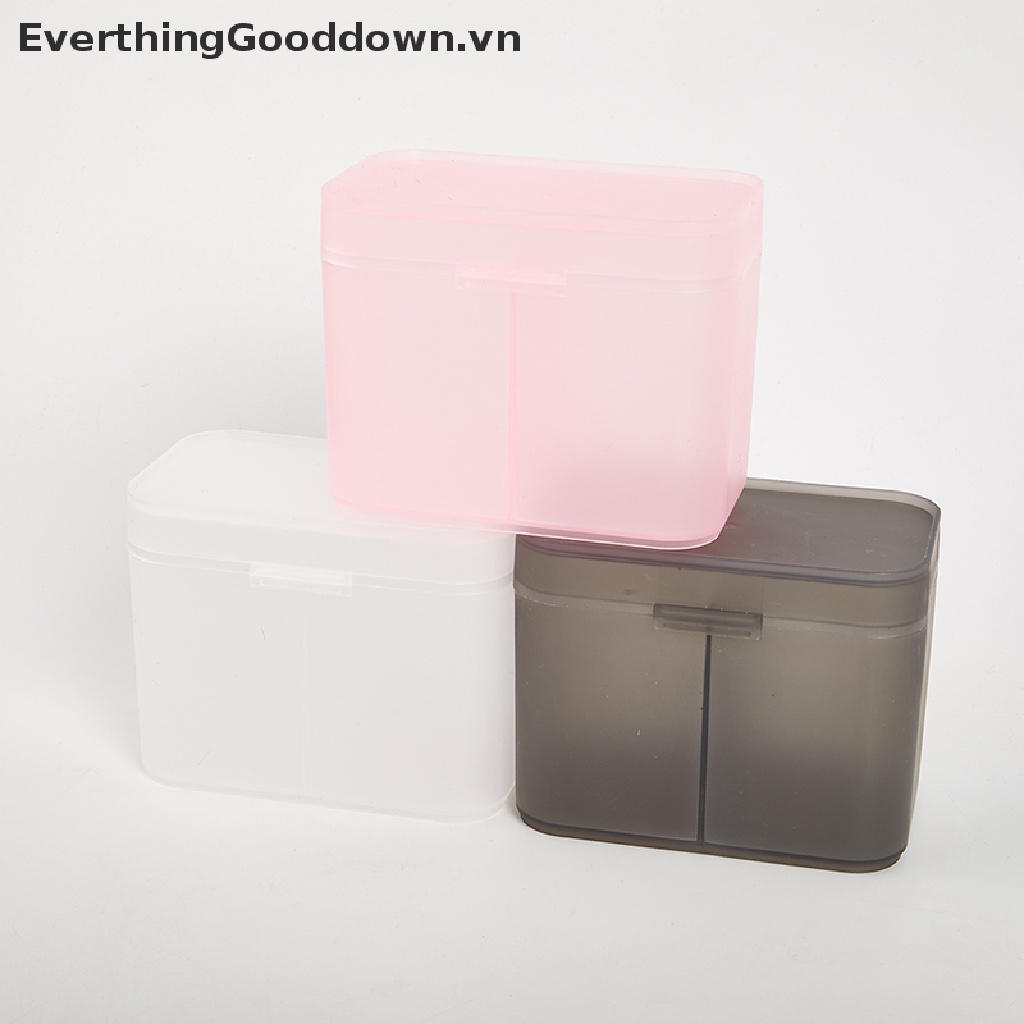 Everthinggood Hộp Đựng Bông Tẩy Trang Hai Ngăn Tiện Lợi