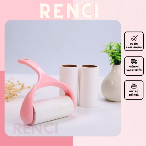 Cây Lăn Bụi Kèm Lõi Quần Áo Siêu Dính, Lăn Tóc Dính Và Bụi Thảm, Dọn Sạch Lông Thú Cưng