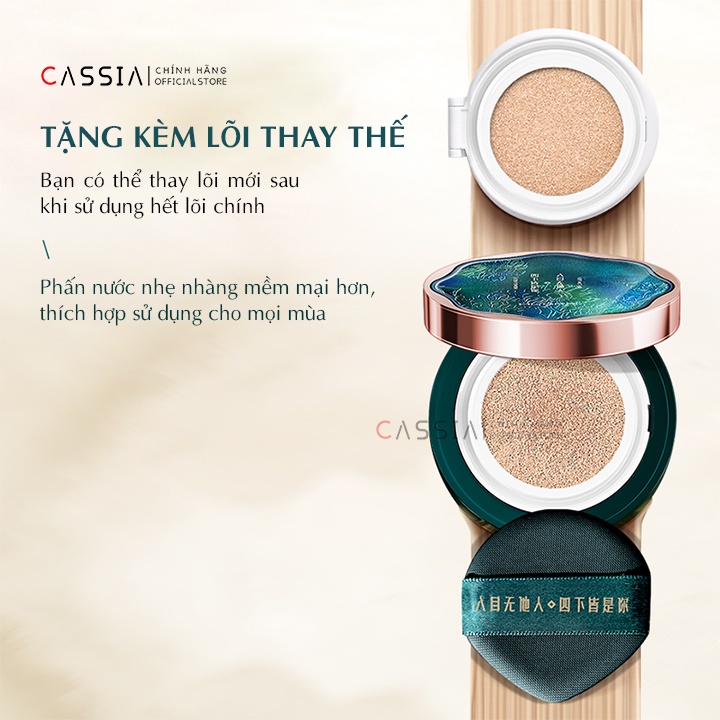 Phấn nước air cushion bb cream kiềm dầu che khuyết điểm, Kem nền nội địa trung HOLFF mịn màng tự nhiên không loang phấn