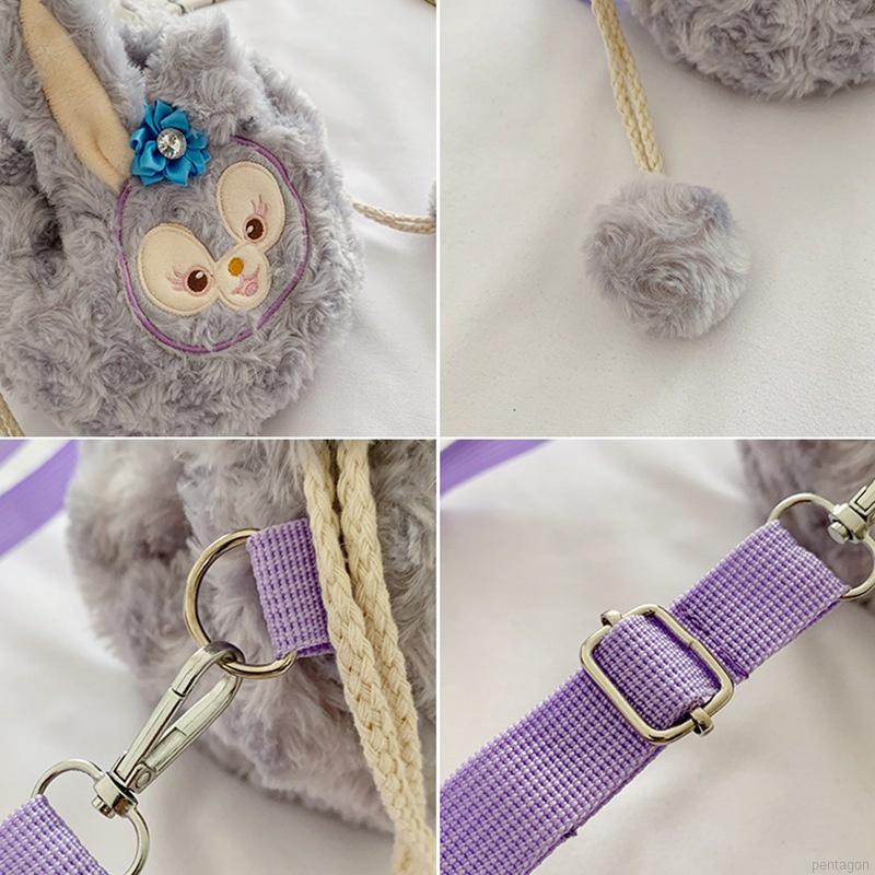 Túi đeo chéo hình thỏ nhồi bông dễ thương cho bé gái