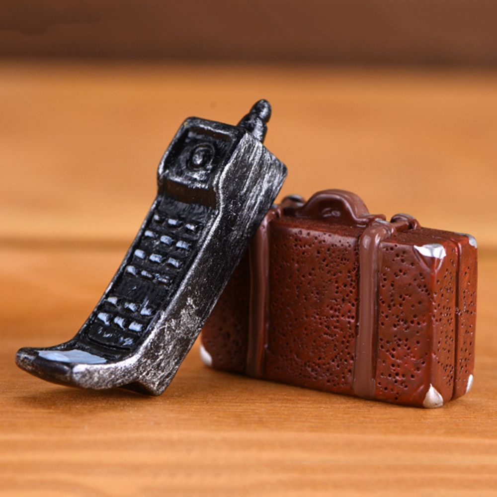 Mô Hình Tv Điện Thoại Bàn Cổ Điển Bằng Nhựa Resin Trang Trí Nhà Búp Bê