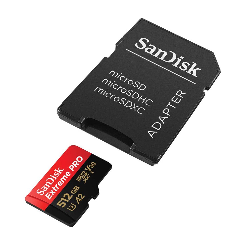 Thẻ nhớ MicroSDXC SanDisk Extreme PRO A2 - 512GB V30 U3 Class 10 UHS-I 170MB/s (SDSQXCZ-512G-GN6MA)