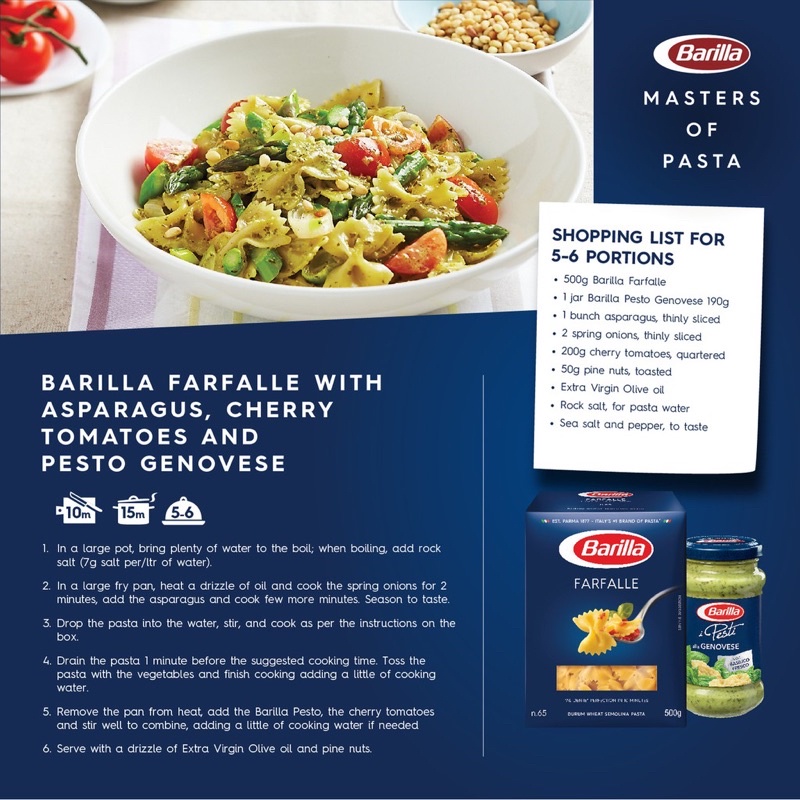 Barilla - Mì nơ Farfalle n.65 – hộp 500gr