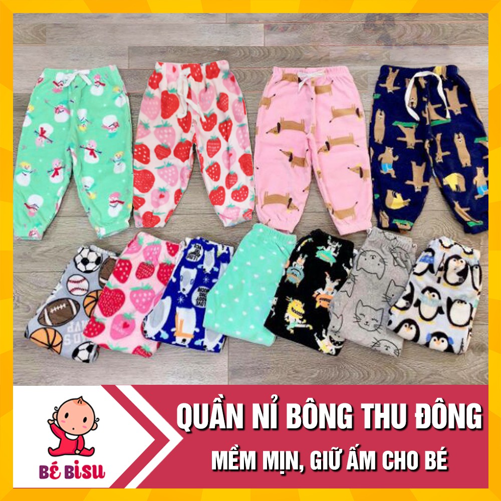 Quần nỉ bông XUẤT DƯ siêu ấm cho bé GÁI  từ 6-18kg