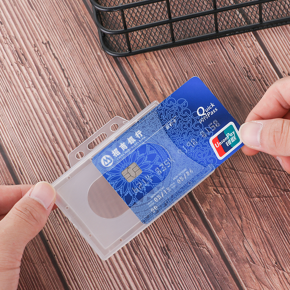 Bộ 1/3 Túi Nhựa Cứng Đựng Thẻ ID Đa Năng Cho Học Sinh Nhân Viên Văn Phòng