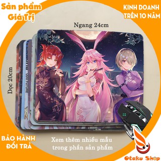 <18 mẫu> Lót chuột máy tính Anime Honkai Impact 3rd kích cỡ bàn di chuột lớn 20x24cm chất liệu mouse pad cao su