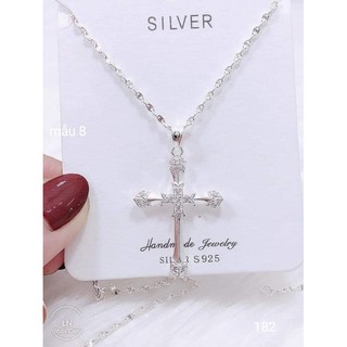 Dây chuyền mặt thánh giá bạc ta