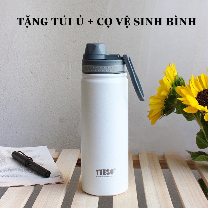 TYESO CHÍNH HÃNG 500ML kèm túi + cọ rửa Bình + TICKER